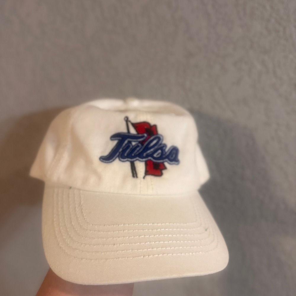 47 Brand Tulsa Golden Hurricane Baseball Cap White Adjustable Strap Embroidered